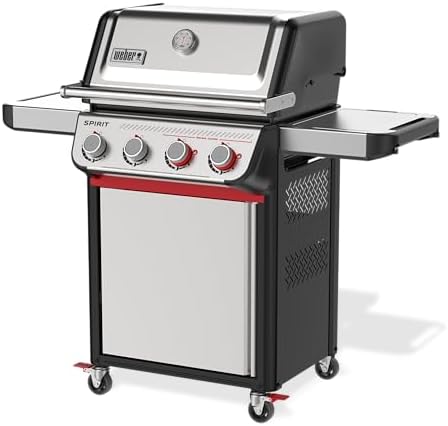 Weber Spirit® S‑425C Gas Grill (Liquid Propane) for Outdoor Cooking, 4 Burner – Stainless Steel with Porcelain-Enameled Cast-Iron Grates, 2 Boost Burners & Sear Zone - Image 3