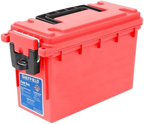 Sheffield 12636 Ammo Box Made in USA Stackable Lockable Ammo Storage Box by Sheffield