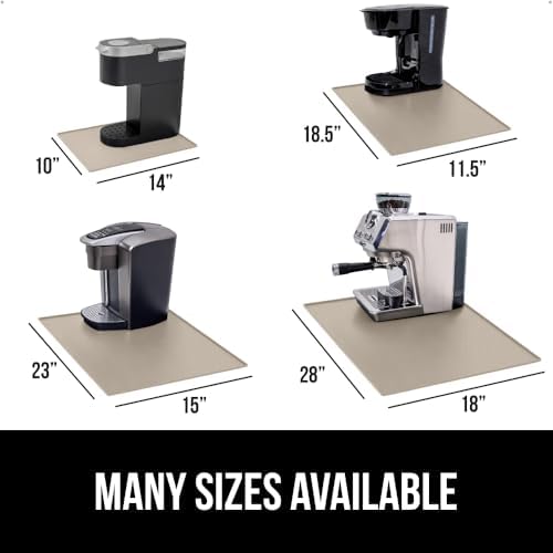 GORILLA GRIP Silicone Coffee Mat, Espresso Bar Essentials, 10x14, Almond - Image 5