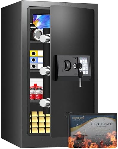 6.2 Cuft Safe Box, Home Safe with Fireproof Waterproof Bag 27.56'' H by FOWORE
