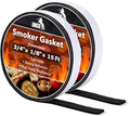UNCO- Smoker Gasket, 15 FT, 3/4" x 1/8", 2 Pack, Black, Smoker Gasket Seal High Temp by Unco