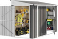 DWVO 7x4ft Outdoor Storage Shed with 3 Lockable Doors by DWVO