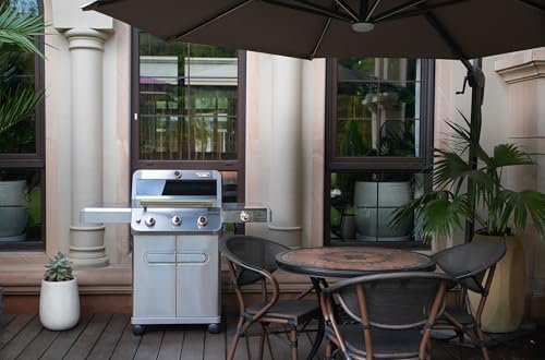 Monument Grills Outdoor Barbecue Stainless Steel 3 Burner Propane Gas Grill, 48,000 BTU Patio Garden Grill with Side Burner and Knob Controls, Mesa305 with Smoker Box - Image 3