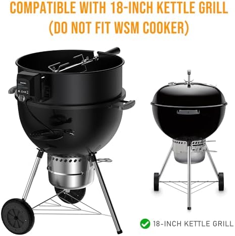 Skyflame Charkettle Rotisserie Ring Kit, Black Coated Steel - Image 3