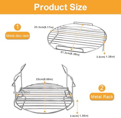 Air Fryer Wire Rack for Ninja Foodi FD401 12 IN 1 OS401 10 IN 1 8 Quart Pressure Cooker, Stainless Steel Air Fryer Replacement Parts Baking Rack Accessories, Dishwasher Safe - Image 2