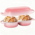 Mini Double Dutch Oven For Sourdough Bread Baking, 2.2QT Enameled Cast Iron by ONKO
