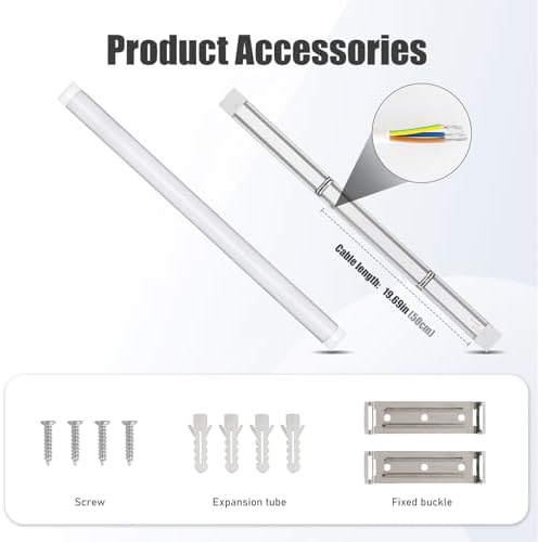 2 Packs 3FT LED Batten Light with 50cm Cable, Ultra-Thin Ceiling Surface Mounted Light, 30W, Day Light 4000K, IP20, LED Ceiling Light Fixture for Garage, Shop, Hallway, Office, Market, Ver.2 - Image 4