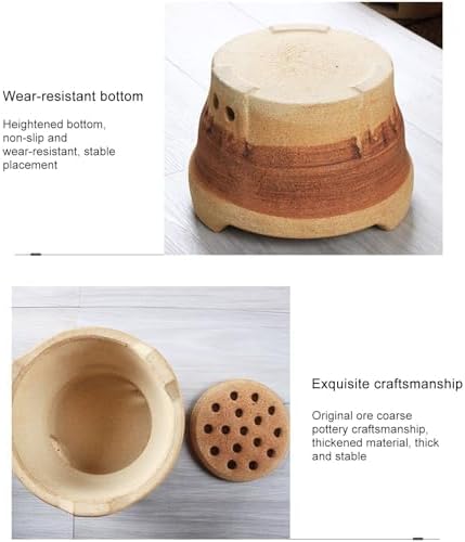 Clay Charcoal Stove for Outdoor Cooking, Camping Barbecue Stove, Traditional Portable Grill, Outdoor Cooking Accessories for Picnics and - Image 3