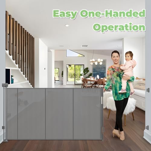 Reinforced 37" Tall x 155" Extra Wide Retractable Baby Gate, Indoor/Outdoor - Image 5