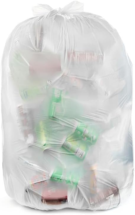 Aluf Plastics 12-16 Gallon 1 MIL (eq) Clear Heavy Duty Garbage Bags - 22" x 31" - Pack of 2000 - For Industrial, Recycling, Storage, & Outdoor - Image 2