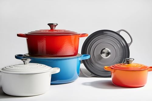 Le Creuset Enameled Cast Iron Oval Dutch Oven, 2.75 qt., Flame - Image 5
