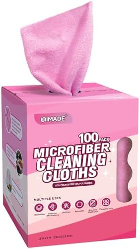 UNIMADE Microfiber Cleaning Cloth, 100 Sheets Microfiber Towels for Cars by Unimade