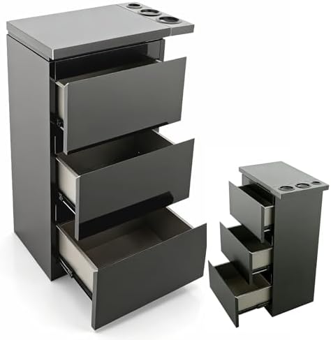 Outdoor Kitchen Drawers18 W x 32.7" H x 11.8" D Flush Mount Access 3-Drawer BBQ Stainless Steel Drawers BBQ Island Drawers for Outdoor Kitchens or BBQ Island Patio Grill Station Black by Unknown