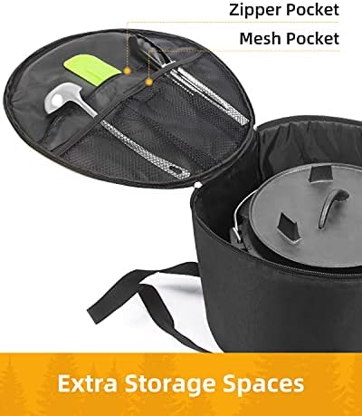 Morjor Dutch Oven Bag for 12 & 10 Inch, Extra Inner Crossed Straps - Image 3