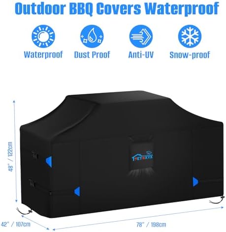 78 Inch Extra Large Grill Cover, 600D BBQ Cover for Outside - Image 2