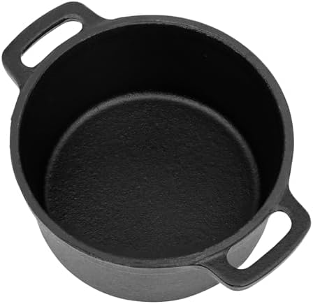 Flavehc Mini Cocotte 8 oz Pre-Seasoned Mini Dutch Oven 0.25 qt. Cast Iron Garlic Roaster for Oven Garlic Confit Pot Ramekins with Lids Oven Safe Set of 2 - Image 5
