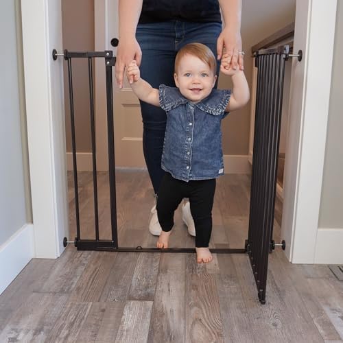 Toddleroo StepSafe Auto-Close Baby Gate; 29-38" Wide, 30" Tall, Black - Image 2