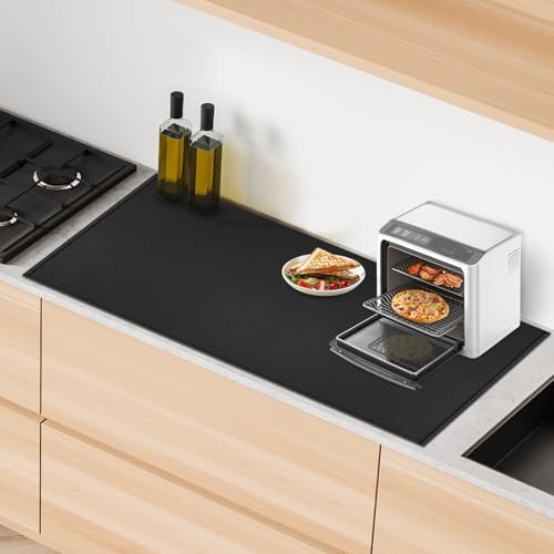 Heat Resistant Mats for Air Fryer on Countertop, 48 x 24in, Black - Image 6