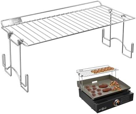 Yukon Glory 17 Inch Blackstone Griddle Warming Rack, Folds Flat, No Tools by YukonGlory