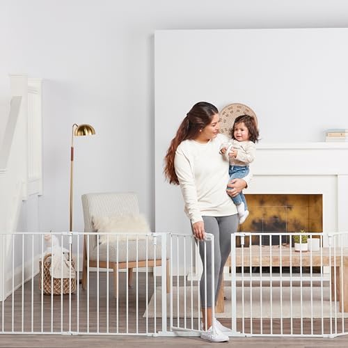 Regalo Safety 51.5"-144" Metal 2-in-1 Super Wide Baby Gate & Play Yard - Image 2