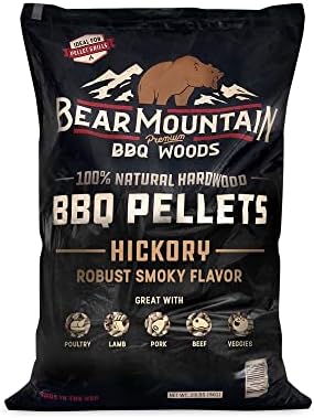 Bear Mountain FB14 Premium All Natural Low Moisture Hardwood Smoky Hickory BBQ Smoker Pellets for Outdoor Grilling, 40 Pound Bag (3 Pack) - Image 2