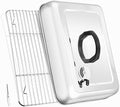 Leonyo 13" Rectangular Basting Cover with 11"x 9" Cooling Rack, Cheese Melting Dome & Wire Rack for Baking, Griddle Accessories with Steam Dome Lids for Oven, BBQ Flat Top Grill Cooking by Leonyo
