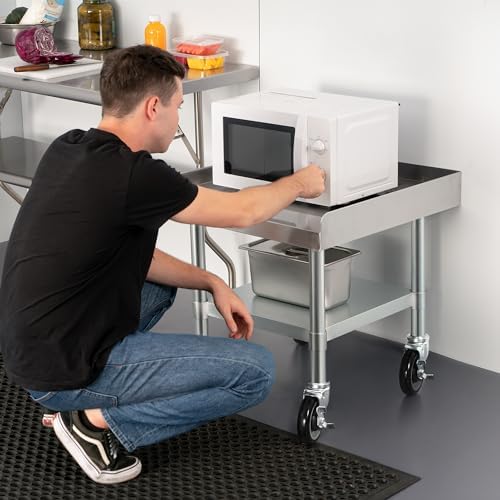 HARDURA Stainless Steel Equipment Stand with Casters 24"X24" - Image 2