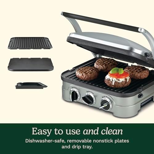 Cuisinart Panini Press and Grill, 1500W 5-in-1 Griddler, Dishwasher-Safe - Image 6