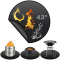 43" Fire Pit Mat for Solo Stove Bonfire - Round Fireproof Waterproof Under Grill Mat, Reusable Solo Stove Accessories for Deck Patio by SDLDEER
