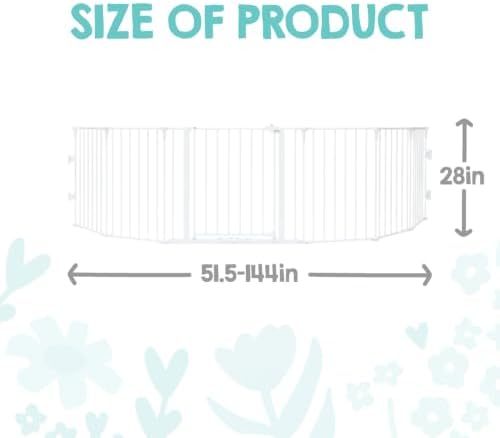 Regalo Safety 51.5"-144" Metal 2-in-1 Super Wide Baby Gate & Play Yard - Image 3