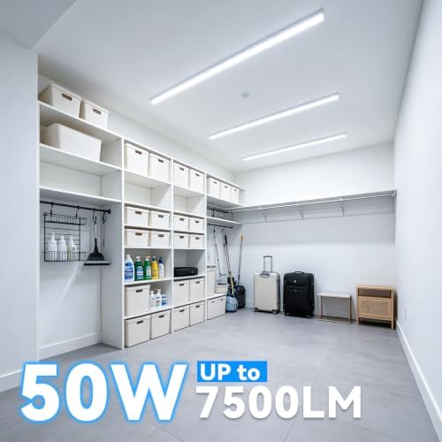 SHOPLED (6 Pack) 4FT LED Shop Light, 50W D-Shape 7500LM Super Bright, 6000K - Image 3