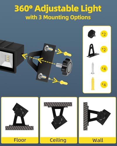 5400LM Shop Light, Plug in Garage Light with Switch, IP66 for Workshop Yard - Image 6
