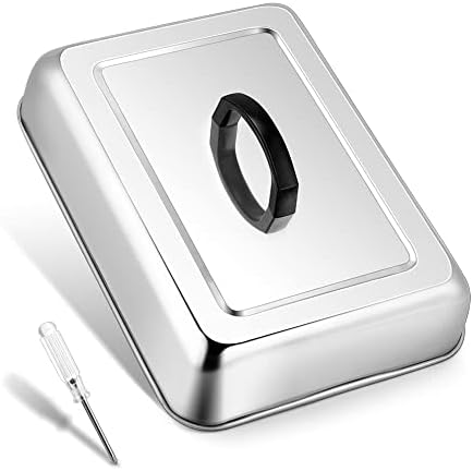 Leonyo 13x9IN Large Rectangular Stainless Steel Griddle Basting Cover Dome by Leonyo
