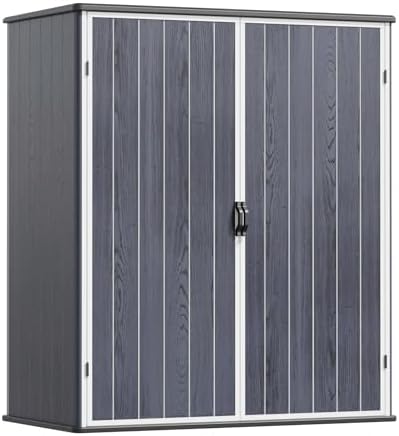 Devoko 5x3 FT Resin Storage Shed with Floor, Vertical Outdoor Cabinet - Image 6