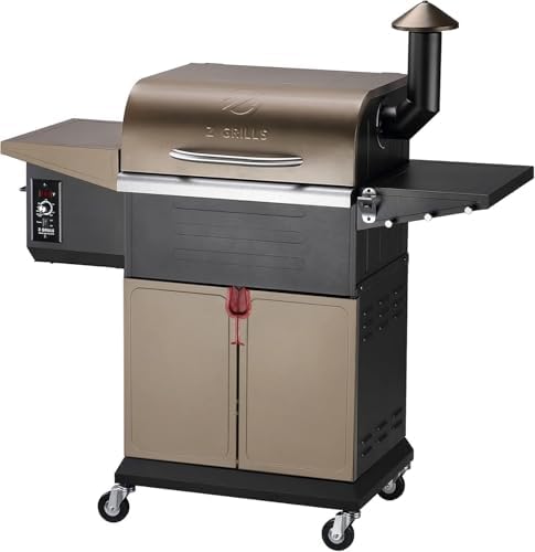 Z GRILLS 600D Wood Pellet Grill, 572 Sq In, PID 3.0 Controller, Bronze by ZGRILLS