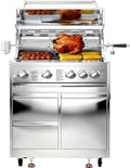 BODEGA Stainless Steel Outdoor Drawer Cabinets for 30 Inch Outdoor Kitchen Propane Gas Grill with 2 Drawers and Propane Tank Storage, Rotisserie Chicken Fork Kit, Use for Backyard BBQ, Camping, RV. by BODEGA
