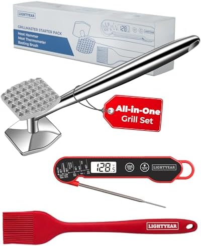 Lightyear Grillmaster Starter Kit – 3-Piece Stainless BBQ Set by Lightyear
