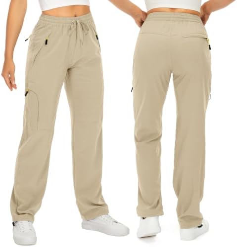 Toomett Women‘s Hiking Cargo Pants UPF 50 Quick Dry with Zipper Pockets - Image 2