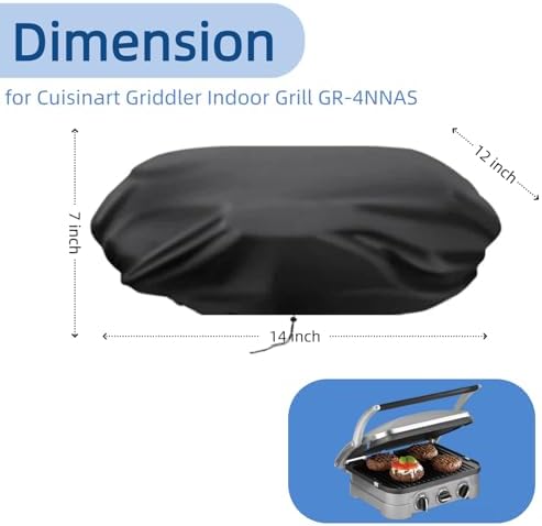 14 Inch Mini Gas Grill Cover for Cuisinart Griddler Indoor Grill GR-4NNAS - Image 2