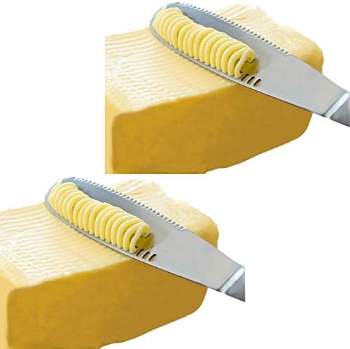 Simple preading Stainless Steel Butter Spreader, Butter Knife - 3 in 1 Kitchen Gadgets (2 Set) by Worldwideinfluence