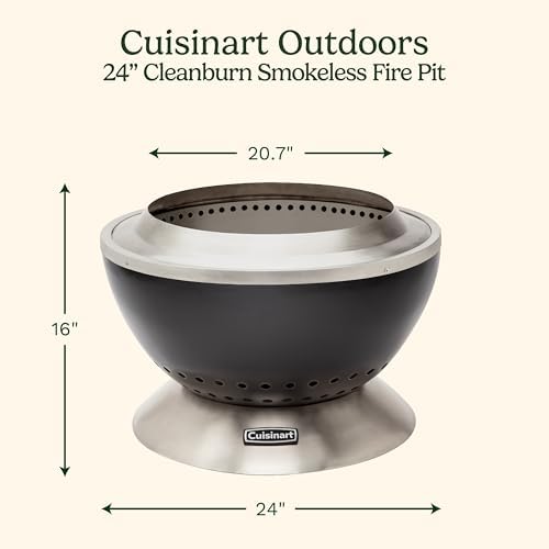 Cuisinart Outdoor Fire Pit, Cleanburn Smokeless System, Wood Burning, 24" - Image 2