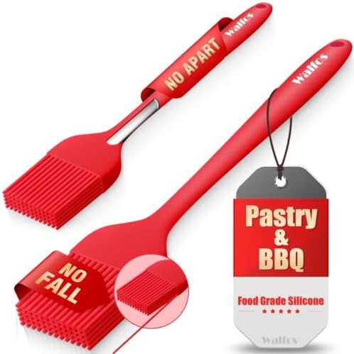 Walfos Silicone Basting Pastry Brush, 600°F Heat Resistant for BBQ Grill Baking Kitchen Cooking, BPA Free and Dishwasher safe by Walfos