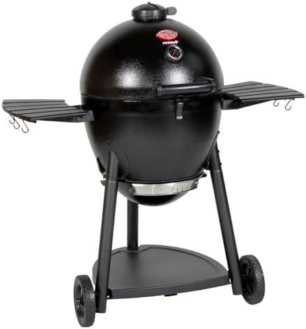 Char-Griller AKORN 20-Inch Kamado Charcoal Grill and Smoker, Triple-Wall Insulated Steel with Cast Iron Grates, Warming Rack and EasyDump Ash Pan, 445 Sq. In. Cooking Area, Black - Image 2