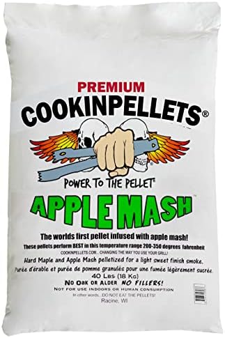 CookinPellets Premium Apple Mash and Hard Maple Natural Hardwood Light Sweet Smoke BBQ Grill Wood Pellets for Pellet Grill & Pellet Smoker, 40 Lb Bag by Unknown