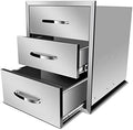 Outdoor Kitchen Drawers 18" W x 23" H x 23" D Built-in BBQ Drawer Stainless Steel Access Drawers for Outdoor Kitchen Island or Grill Station by YourFriends