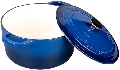 VORRINGARD Enameled Cast Iron Dutch Oven Pot with Lid, for Bread Baking, Round Bread Oven- include Sourdough Bread Baking Supplies Set, 6QT, Blue - Image 7