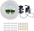 Misting Cooling System with Brass Fog Nozzles & Pump, Outdoor Misters Micro Spray Misting Drip Kit Micro Drip Irrigation Kit for Patio Garden Greenhouse,Trampoline for Waterpark ( Size : 8M(26.2ft)-10 by Unknown