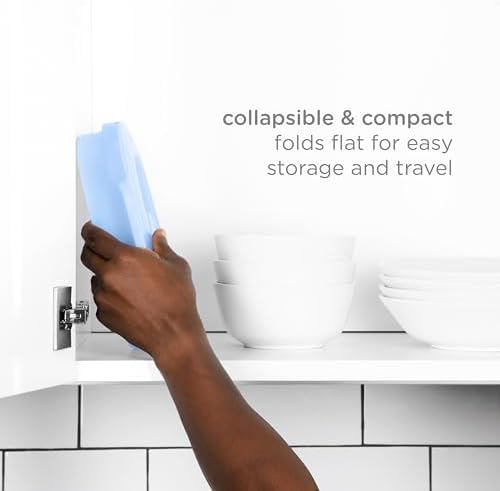 Ubbi 3-in-1 Collapsible Microwave Baby Bottle Sterilizer Wash Bin, Blue - Image 4