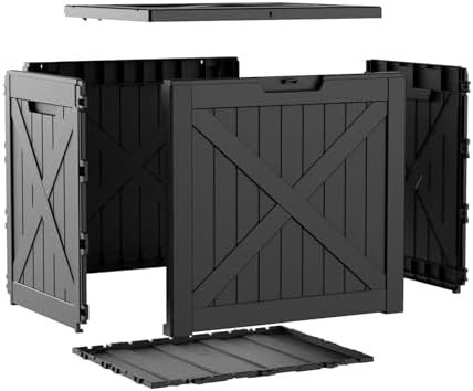 40 Gallon Outdoor Storage Box Waterproof, UV Resistant Resin Deck Box for Patio Furniture, Outside Storage Box for Garden Tools, Patio Cushions, Black - Image 5