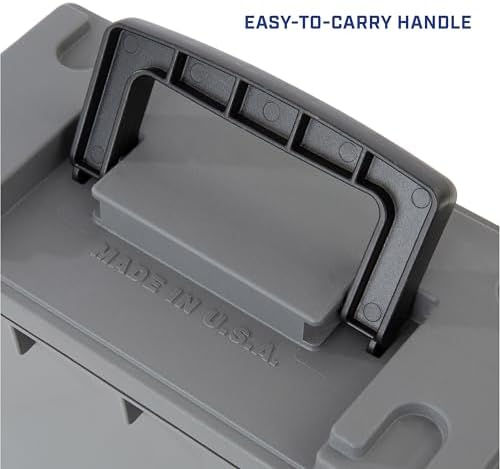 Sheffield 12628 Ammo Storage Box, Stackable .30 Cal Field Boxes, Water and Dust Resistant, Lockable Storage Box with Handle, Secures Hunting Gear, Supplies, and Bullets, Made in USA, | (Pack of 6) - Image 7